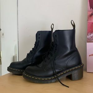 Doc Marten’s Black Heeled Boots - Size: 7